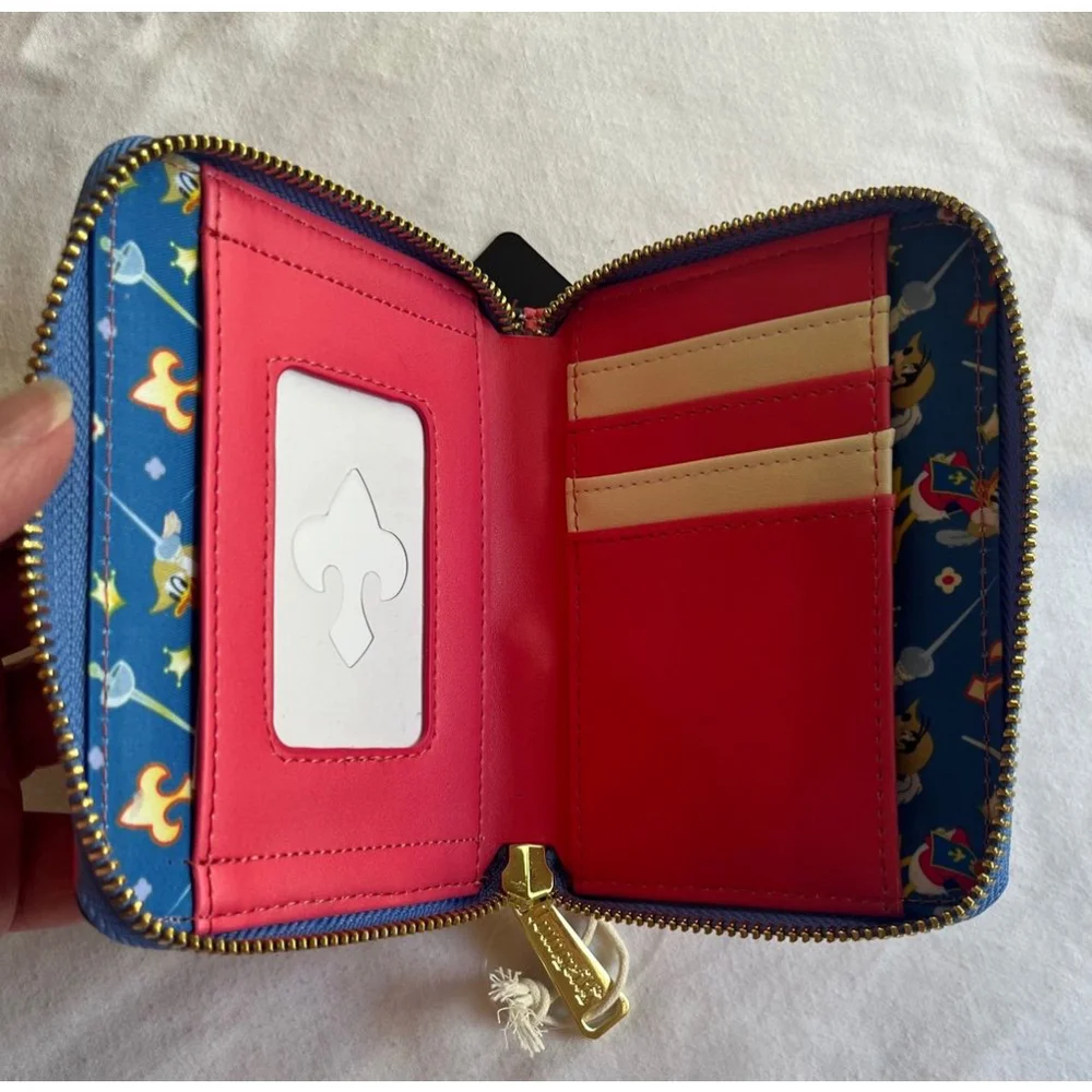 BNWT Disney by Loungefly: Mickey Mouse Musketeer Wallet with Zipper Closure